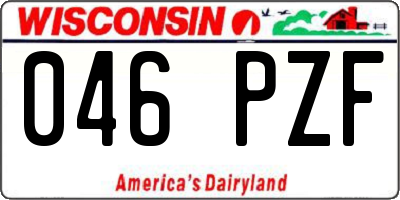WI license plate 046PZF