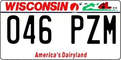 WI license plate 046PZM