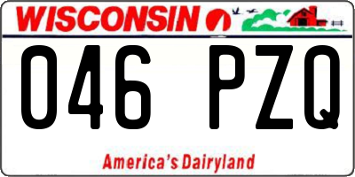 WI license plate 046PZQ