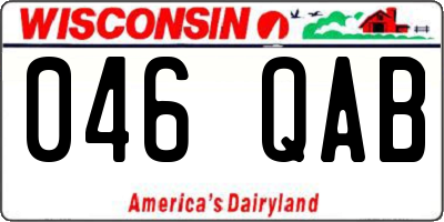 WI license plate 046QAB