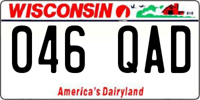 WI license plate 046QAD