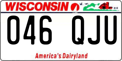 WI license plate 046QJU