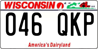 WI license plate 046QKP