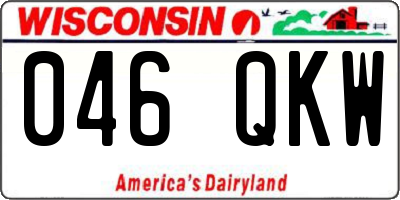 WI license plate 046QKW