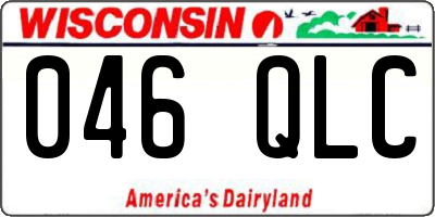 WI license plate 046QLC