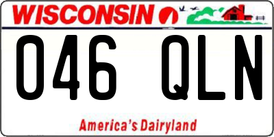 WI license plate 046QLN