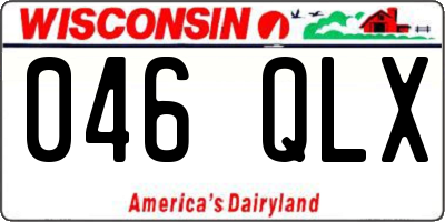 WI license plate 046QLX
