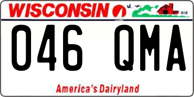 WI license plate 046QMA