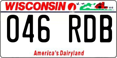 WI license plate 046RDB