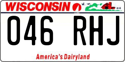WI license plate 046RHJ