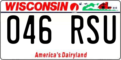 WI license plate 046RSU