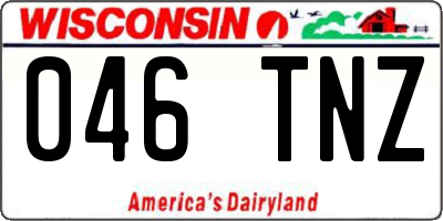 WI license plate 046TNZ