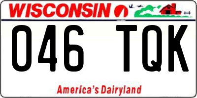 WI license plate 046TQK