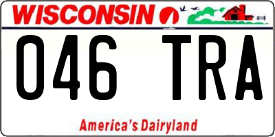 WI license plate 046TRA