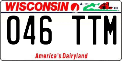 WI license plate 046TTM
