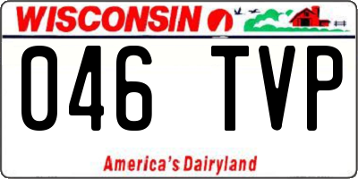 WI license plate 046TVP