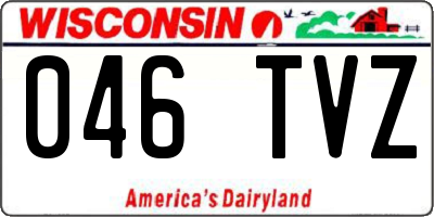 WI license plate 046TVZ