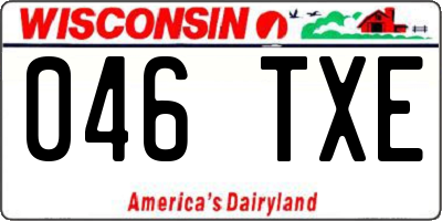 WI license plate 046TXE