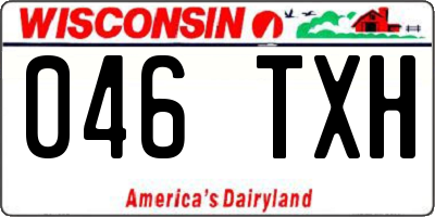 WI license plate 046TXH