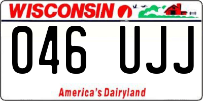 WI license plate 046UJJ