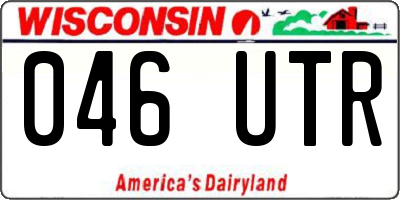 WI license plate 046UTR
