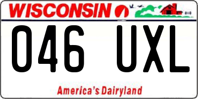 WI license plate 046UXL