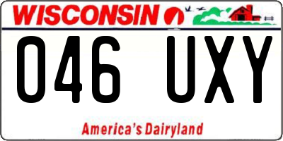 WI license plate 046UXY