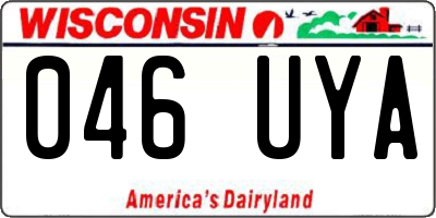 WI license plate 046UYA