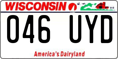 WI license plate 046UYD