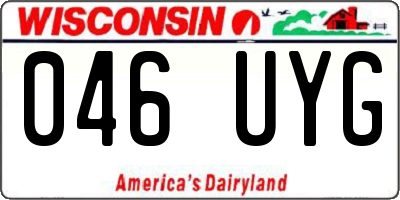 WI license plate 046UYG