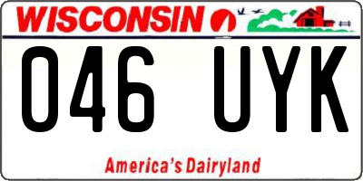 WI license plate 046UYK