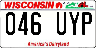 WI license plate 046UYP