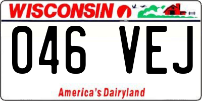 WI license plate 046VEJ