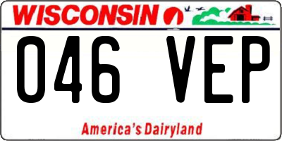 WI license plate 046VEP