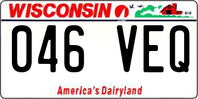 WI license plate 046VEQ