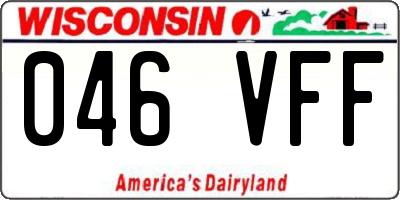 WI license plate 046VFF