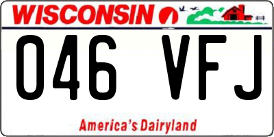 WI license plate 046VFJ