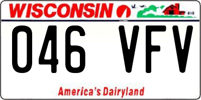 WI license plate 046VFV
