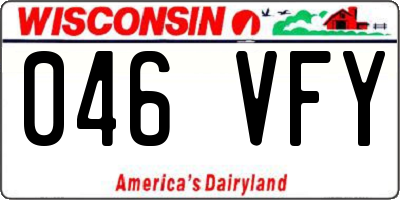 WI license plate 046VFY