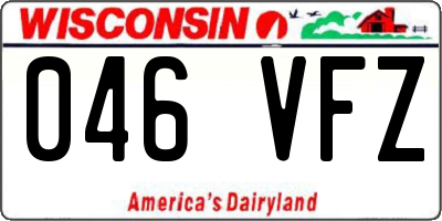 WI license plate 046VFZ