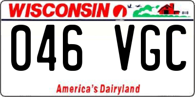 WI license plate 046VGC