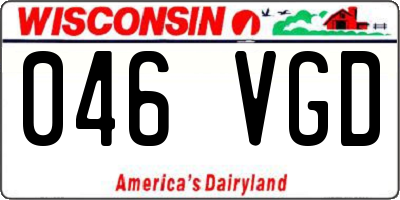 WI license plate 046VGD