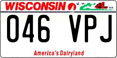 WI license plate 046VPJ