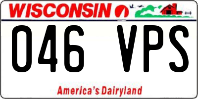 WI license plate 046VPS