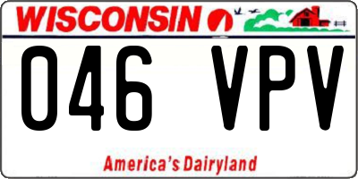 WI license plate 046VPV