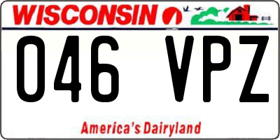 WI license plate 046VPZ