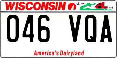 WI license plate 046VQA