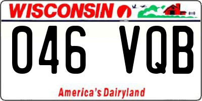WI license plate 046VQB