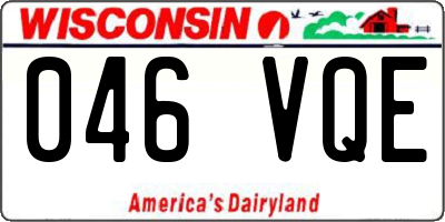 WI license plate 046VQE