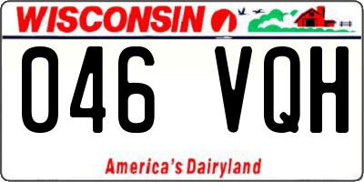 WI license plate 046VQH